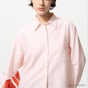 Uniqlo Oxford Boxy Cropped Shirt | Striped